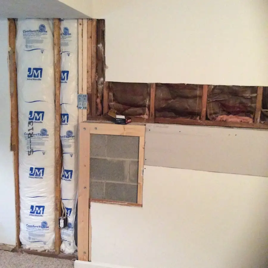 Wall insulation replacement during Structural Drying in Greenfield